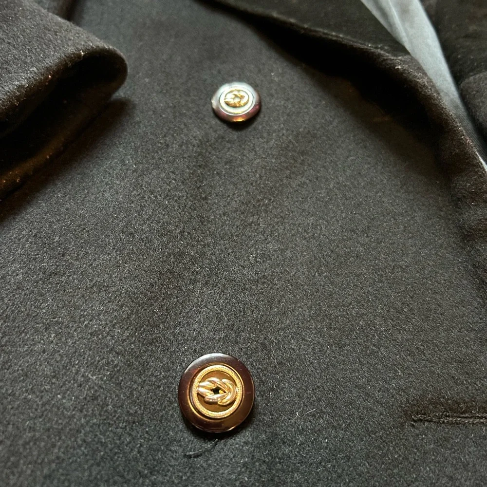 Vintage Braemar Petites by Jeremy Scott Black Wool Coat - Picture 6 of 8